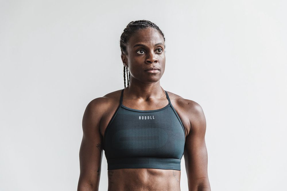 NOBULL Women's High-Neck Sports Bras - Nobull - Ireland (5670HLARK)